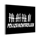 Holzschild 12x18 cm Strichliste Polizeikontrollen schwarzes Dekoration