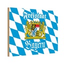 Holzschild 12x18 cm Freistaat Bayern Wappen Flagge Fahne