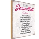 Holzschild 18x12 cm Rezept Gesundheit Zutaten England