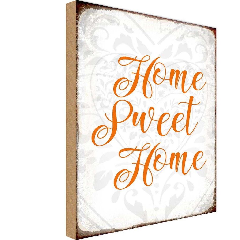 [LA-113475-1812-H] Holzschild 18x12 cm Home sweet Herz Geschenk