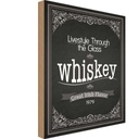 Holzschild 18x12 cm Alkohol Whiskey livestyle trough
