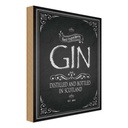 Holzschild 18x12 cm Alkohol Gin best ingredients scotland