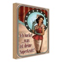 Holzschild 18x12 cm Pinup ich backe was deine Superkraft Pin Up