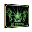 Holzschild 12x18 cm High Life good weed no stress