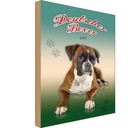 Holzschild 18x12 cm Hund Deutscher Boxer 1895 Tier Haustier