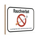 Holzschild 12x18 cm Rauchverbot lass Kippe lieber Warnschild Hinweisschild