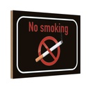 Holzschild 12x18 cm No smoking Rauchverbot Warnschild Hinweisschild