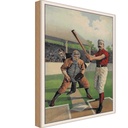 Holzschild 18x12 cm Baseball USA Schlagmann Amerika