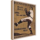 Holzschild 18x12 cm Pennsylvania Baseball April 8th Amerika USA