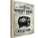 Holzschild 18x12 cm Alkohol Whisky Smile Whisky Time
