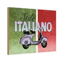 Holzschild 12x18 cm Mofa Stile Italiano Italien Scooter Europa