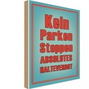 Holzschild 18x12 cm kein Parken Stoppen Halteverbot Parkplatzschild