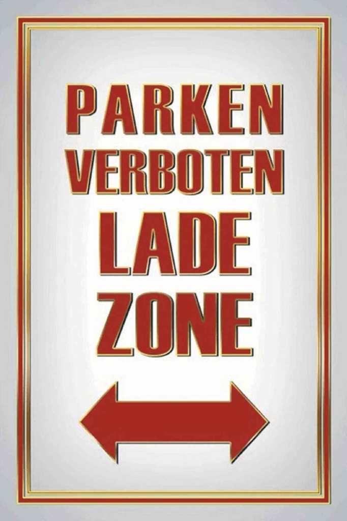 [LA-114090-1812-H] Holzschild 18x12 cm Parken verboten Ladezone Warnschild Hinweisschild