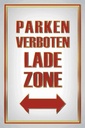 Holzschild 18x12 cm Parken verboten Ladezone Warnschild Hinweisschild