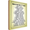 Holzschild 18x12 cm How to use the F. word Dekoration