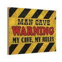 Holzschild 12x18 cm man cave warning my rules Dekoration
