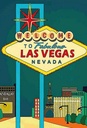 Holzschild 18x12 cm welcome to fabulous las vegas Amerika USA