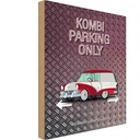 Holzschild 18x12 cm Kombi parking only Auto Parkplatzschild