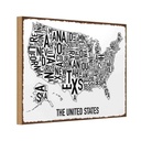 Holzschild 12x18 cm The United States Texas Kansas Amerika USA