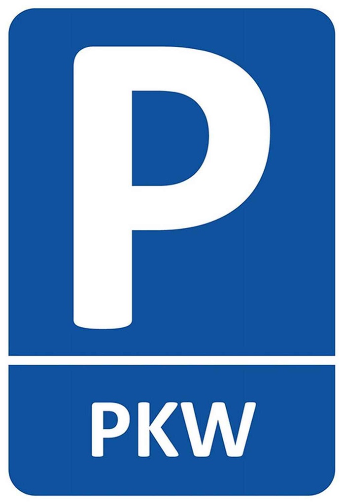 [LA-114299-1812-H] Holzschild 18x12 cm PLW Parkplatz Straßenschild