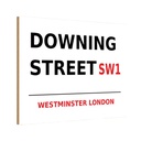 Holzschild 12x18 cm Westminster downing Street SW1 England