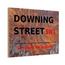 Holzschild 12x18 cm Westminster downing Street SW1 England