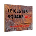 Holzschild 12x18 cm Westminster Leicester Square WC2 England