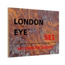 Holzschild 12x18 cm Westminster London Eye SE1 England