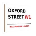 Holzschild 12x18 cm Westminster Oxford Street W1 England