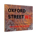 Holzschild 12x18 cm Westminster Oxford Street W1 England
