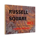 Holzschild 12x18 cm England Russell Square WC1