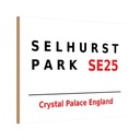 Holzschild 12x18 cm England Selhurst Park SE25