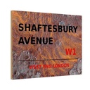 Holzschild 12x18 cm West End Shaftesbury Avenue W1 England