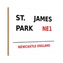 Holzschild 12x18 cm Newcastle St. James Park NE1 England
