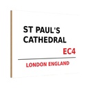 Holzschild 12x18 cm England St Paul´s Cathedral EC4