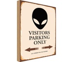 Holzschild 18x12 cm Visitors Parking only all others Parkplatzschild