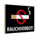 Holzschild 12x18 cm Rauchverbot Dekoration