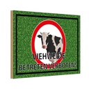 Holzschild 12x18 cm Viehweide Betreten verboten Warnschild Hinweisschild