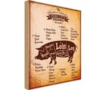 Holzschild 18x12 cm Schwein Pork cuts organic Metzgerei Hofladen Marktstand Laden