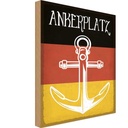 Holzschild 18x12 cm Deutscher Ankerplatz Schiff See Deutschland