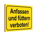 Holzschild 12x18 cm Anfassen und füttern verboten Warnschild Hinweisschild