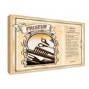 Holzschild 12x18 cm Friseur Beruf Arbeit