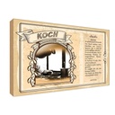 Holzschild 12x18 cm Koch Beruf Arbeit