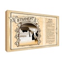 Holzschild 12x18 cm Student Beruf Arbeit