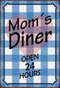 Holzschild 18x12 cm Mom´s Diner open 24 hours Herz