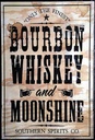 Holzschild 18x12 cm Bourbon Whiskey only thr finest
