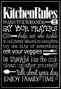 Holzschild 18x12 cm Kitchen Rules wash your hands