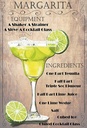 Holzschild 18x12 cm Margarita Equipment ingredients