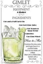 Holzschild 18x12 cm Gimlet Equipment ingredients