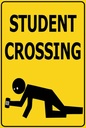 Holzschild 18x12 cm student crossing Bier